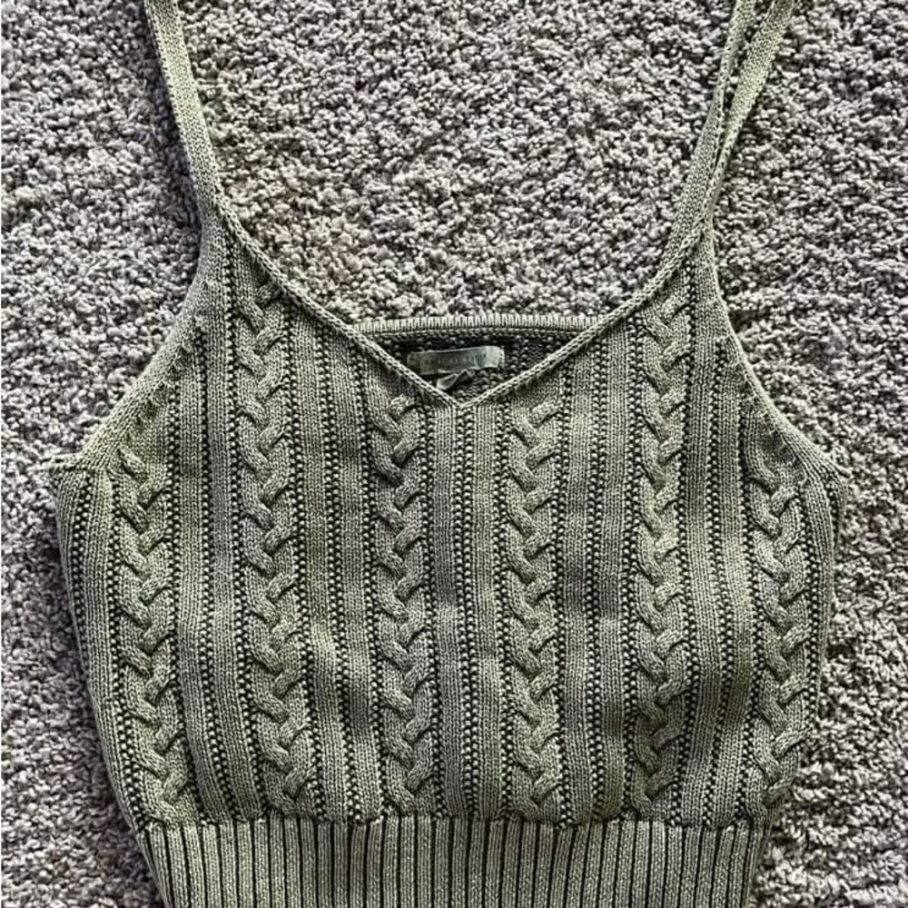 Olive Green Knit Tank Top
